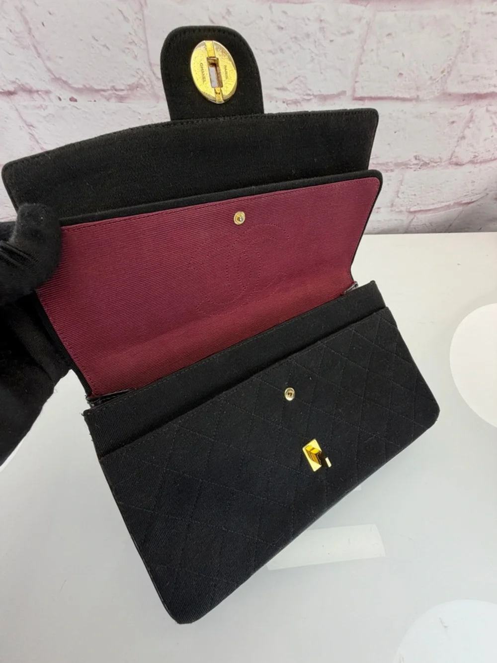 Chanel Classic Medium Jersey Double Flap Bag